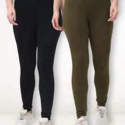 Gracit Black & Green Solid Tights (Pack of 2)-image-99