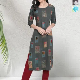 HERE&NOW Women Pack Of 3 Ethnic Motifs Printed Kurta-image-93