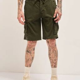 The Bear House Olive Regular Fit Solid Shorts-picture-44