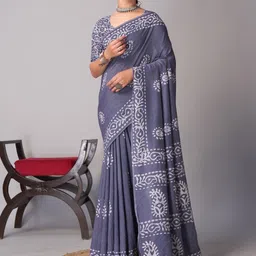 HERE&NOW Batik Block Print Saree-image-44