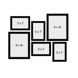 ecraftindia Memory Wall Collage Photo Frame - Set of 6 Photo Frames for 4 Photos of 5'x7', 2 Photos of 8'x10' image 4