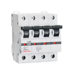 Anchor Uno 63A C Curve 4 Pole MCB 98048-10