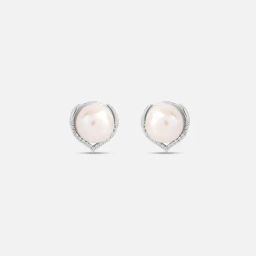 Sparkling Pearl Silver Drop Earrings for Women 925 Silver-image-0