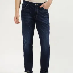 United Colors of Benetton Blue Cotton Blend Slim Jeans-picture-14