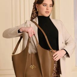 Magnolia Taupe Luxury Large Hobo Bag-21