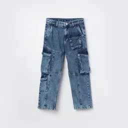 Fame Forever by Lifestyle Boys Mid Blue Cotton Jeans-picture-14