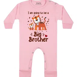 Arvesa I am going to Be Big Brother Printed Bodysuit-image-86