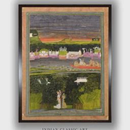 Indian Classic Art Multicolor Canvas Abstract Wall Art-image-69