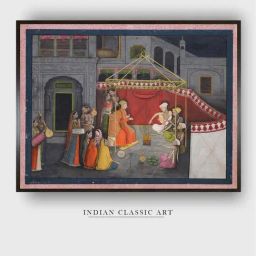 Indian Classic Art Multicolor Canvas Abstract Wall Art-image-16