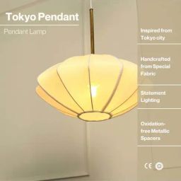 FIG Living White Fabric Tokyo Pendant Lamp-image-27