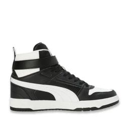 Puma Men's Court Shatter Black & White Ankle High Sneakers-image-46