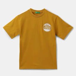 United Colors of Benetton Kids Yellow Cotton Printed T-Shirt-picture-30