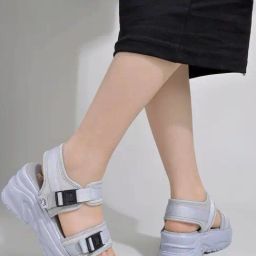 Shoetopia Kids Grey Floater Wedges-image-81