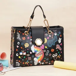 FABBHUE Printed Structured Handheld Bag-48