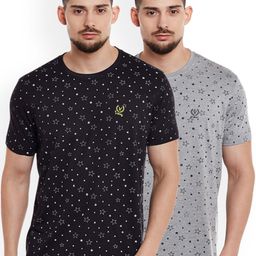 VIMAL JONNEY Men Pack of 2 Printed Round Neck T-Shirts-image-83
