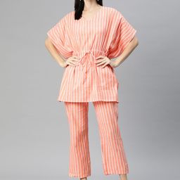 Cottinfab Striped Pure Cotton Co-Ords-picture-57