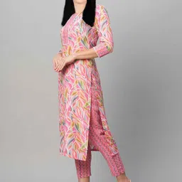 JULEE Girls Ethnic Motifs Printed Regular Kurta with Trousers-picture-7