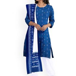 KALPRA FASHION Ethnic Motifs Printed Pure Cotton Unstitched Dress Material-image-79