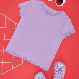 Pantaloons Junior Girls V-Neck Extended Sleeves Pockets T-shirt-image-8