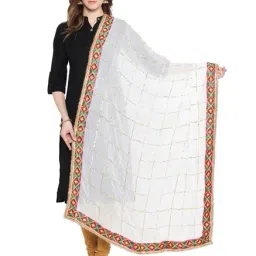 Dupatta Bazaar White Dupatta-41