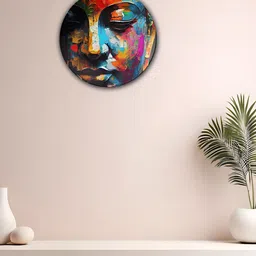 THE QUIRKY HOME Blue & Red Printed A Spark of Divine Decorative Ceramic Wall Plate-7