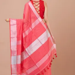 Durga Handlooms Woven Design Striped Khadi Saree-picture-10