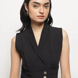 Strong And Brave Collared Sleeveless Formal Waistcoat-image-24
