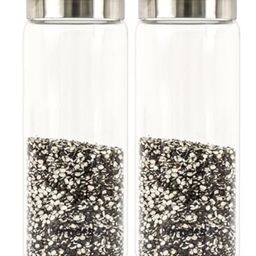 Femora Borosilicate Glass Screw Jar With Steel Lid, 750 ml, Set of 2-15