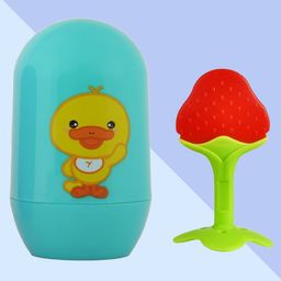 The Cheeky Kidzz Baby Grooming Manicure & Pedicure Essential Nail Kit With Baby Soft Silicone Fruit Shaped Teething Toy for New Born (Sea Green)-image-9