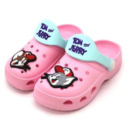 Svaar Tom & Jerry Featuring Characters Applique Detailed Perforated Clogs - Baby Pink-image-1