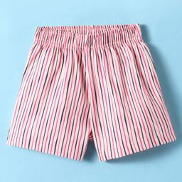 Ollypop Sinker Knit Knee Length Shortswith Stripes - Pink-image-74