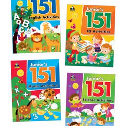 Junior's 151 Activity Books, English, Maths, Science, IQ Activities, Set of 4 Books - English-26