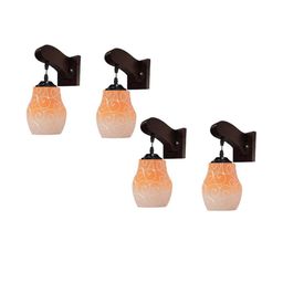 Somil Premium Designer Glass Wall / Night Lamp Elegant & Stylish Dcor Accent for Modern Interiors, Color- Orange, White, Size:- 22 X 27 X 25 CM-image-37