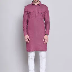 Enchanted Drapes Men Patchwork Pathani Kurta-picture-36