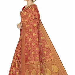 Desi Fusion Ethnic Motifs Zari Art Silk Heavy Work Saree-picture-22