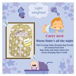 Kwitchy New Born Baby Bedding Combo Set Mattress with Mosquito Net & Sleeping Bag for   Infants  - Green image 4