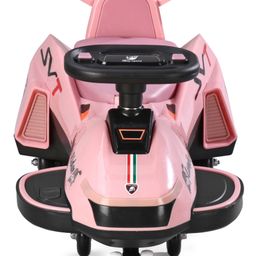 fab n funky Kids Swing Car With Light & Music - Pink| Easy to Handle| Built for Rough Play| Encourages Physical Activity| Smooth PU Wheels image 4