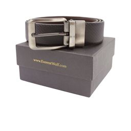 Everestwolf Men Textured Leather Formal Belt-image-98