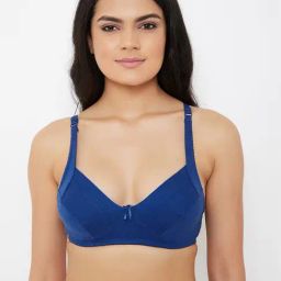 Clovia Blue Non Wired Non Padded Everyday Bra-image-77