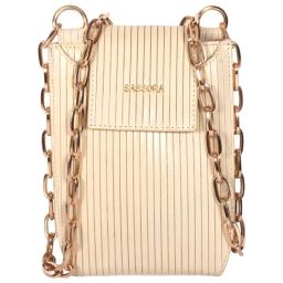 SASSORA MEI Beige Leather medium Cross Body Bag-picture-42