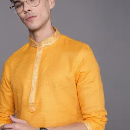 Manyavar Men Yellow Regular Kurta with Churidar-14