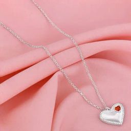 GIVA 925 Silver Custom Two Hearts Becoming One Pendant with Link Chain-image-1