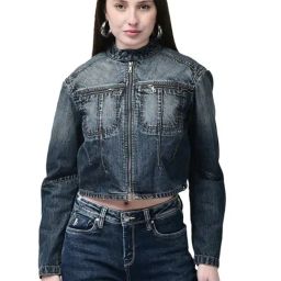 Woods Indigo Blue Cotton Solid Jacket-picture-42