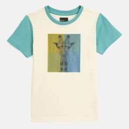 Blue Giraffe Boys Cream Pure Cotton T-Shirt-image-30