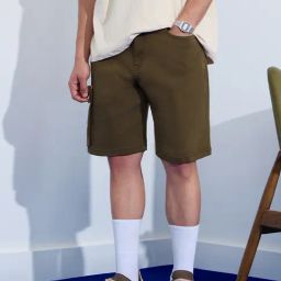 The Souled Store Green Cotton Regular Fit Shorts-picture-24