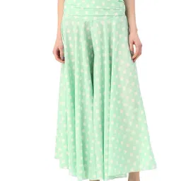 Trend Arrest Green Regular Fit Pleated Palazzos-picture-46