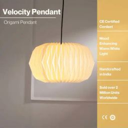 FIG Living Off-White Paper Velocity Pendant Lamp-87