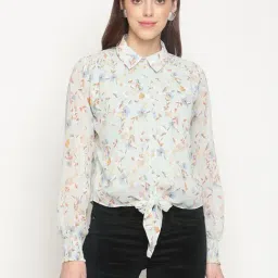 METTLE Light Green Floral Print Shirt-image-6