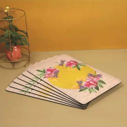 ICRAFT Mello Series Mustard Mdf Large Placemat - Set of 6-image-58
