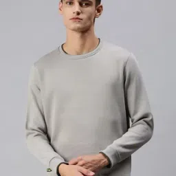SHOWOFF Grey Cotton Slim Fit SweatShirt-34